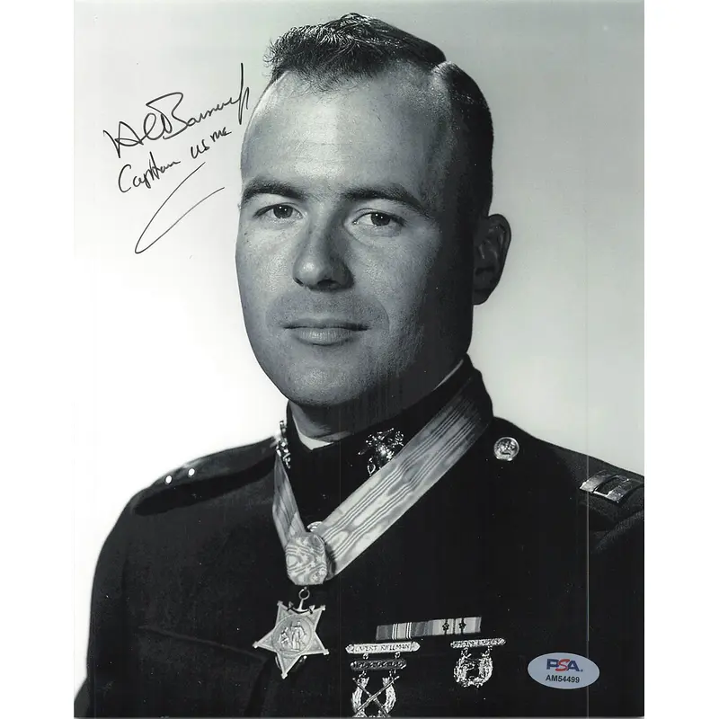 HARVEY C. BARNUM JR. signed 8x10 photo PSA/DNA Autographed Military