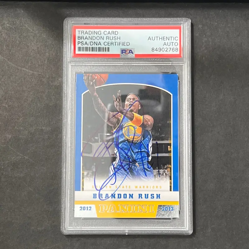 2012-13 Panini Basketball #22 Brandon Rush Signed Card AUTO PSA Slabbed Warriors