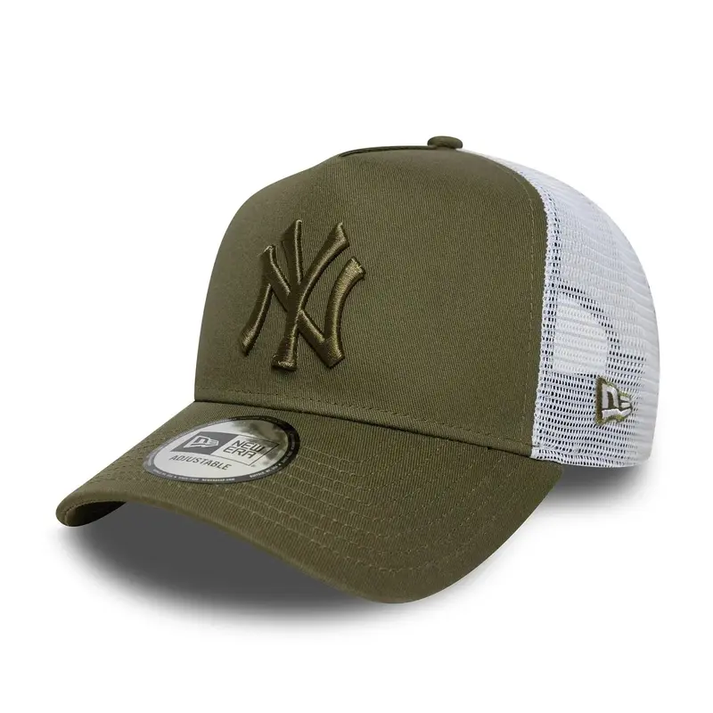 New Era - New York Yankees - League Essentials Trucker Cap - Olive Tonal