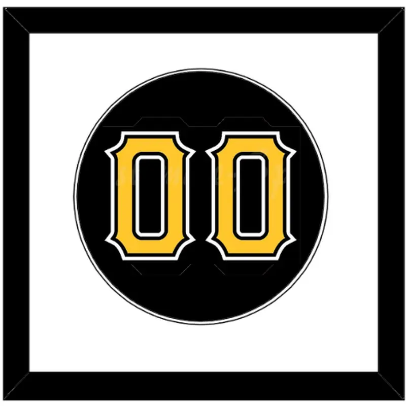 Pittsburgh Number - Alternate Black - Single Mat 1