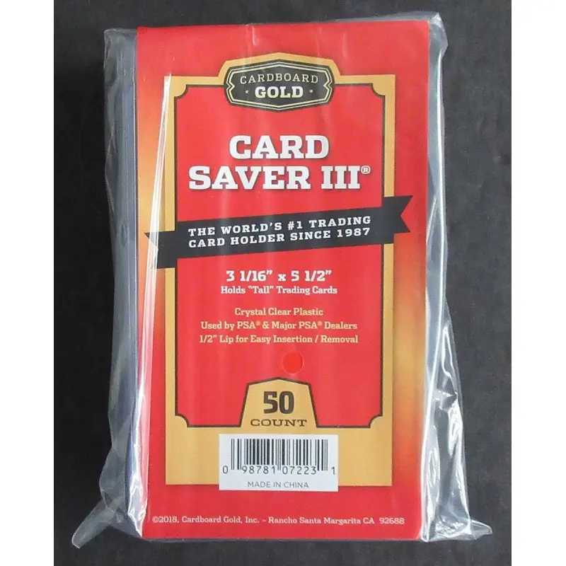 Cardboard Gold Card Saver III Pack (50 Count)