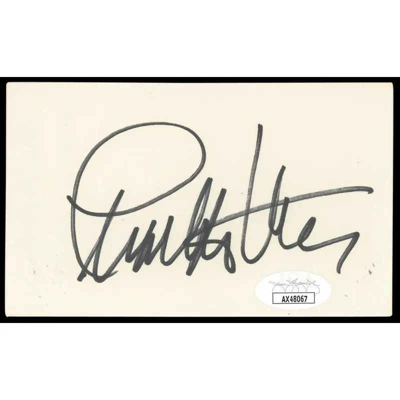 Charlton Heston Ben-Hur Authentic Signed 3x5 Index Card Autographed JSA #AX48067