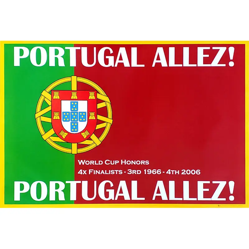 Portugal Allez! Portugal National Football Team World Cup Soccer Poster - GB Posters