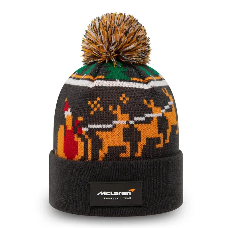 XMAS Bobble Beanie MCLAREN - Black
