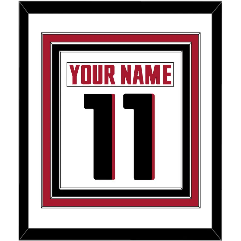 Atlanta Nameplate & Number (Back) Combined - Road White - Triple Mat 1