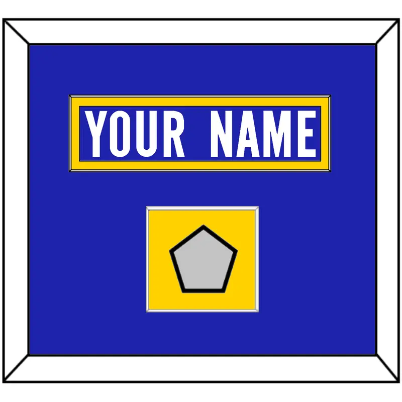 Los Angeles Nameplate & Super Bowl LVI Champions Patch - Home Blue - Single Mat 2