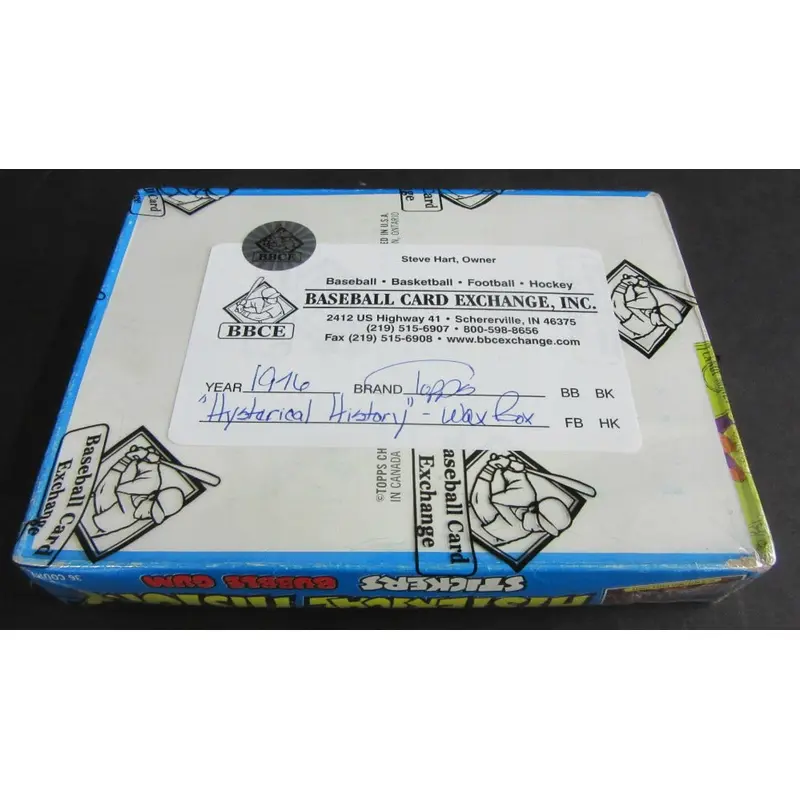 1976 Topps Hysterical History Unopened Wax Box (Authenticate)