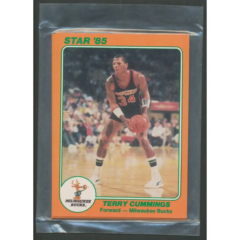 1985 Star Basketball Bucks Team 5x7 Complete Bagged Set