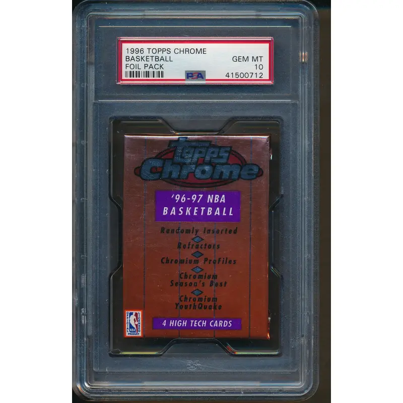 1996/97 Topps Chrome Basketball Foil Pack PSA 10