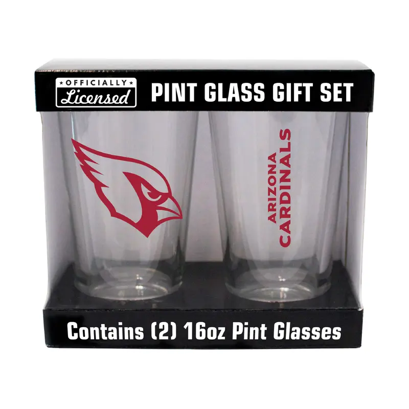 Arizona Cardinals 16oz Gameday Pint Glass 2 Pack