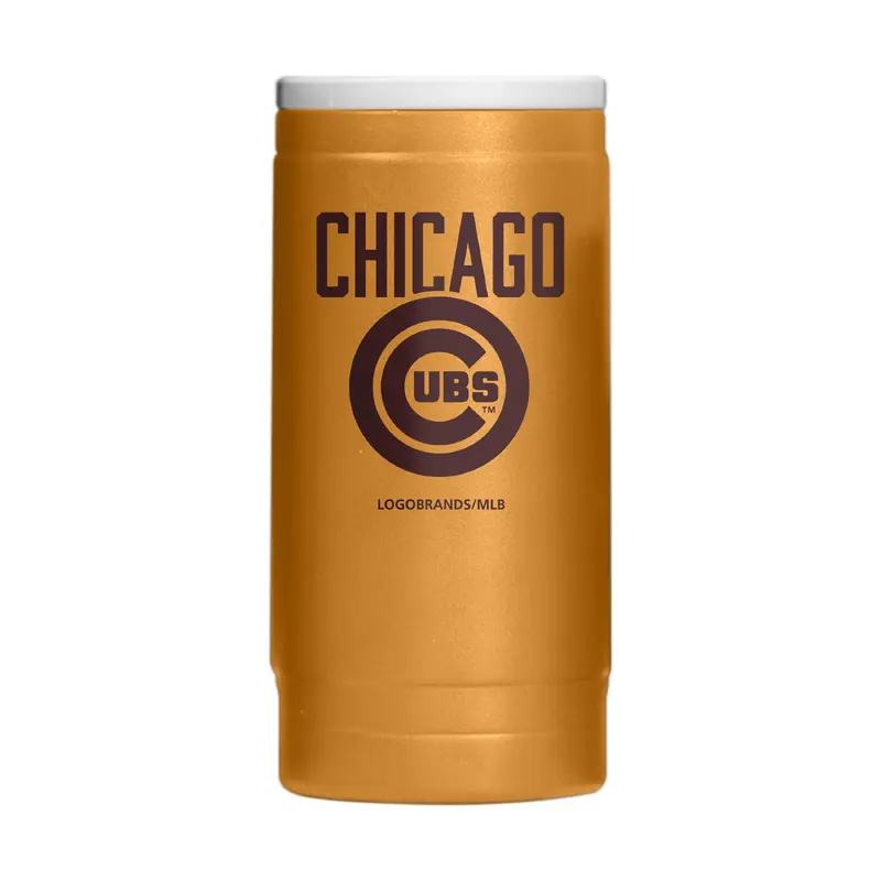 Chicago Cubs Huddle Powder Coat Slim Can Coolie