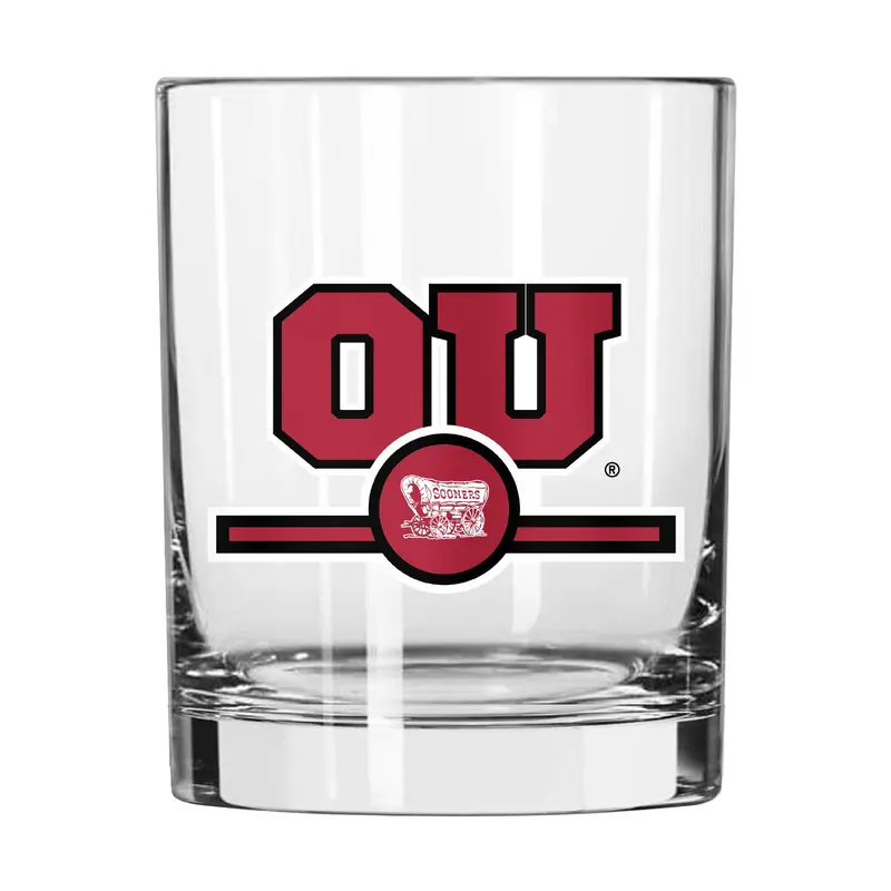 Oklahoma 14oz Letterman Rocks Glass