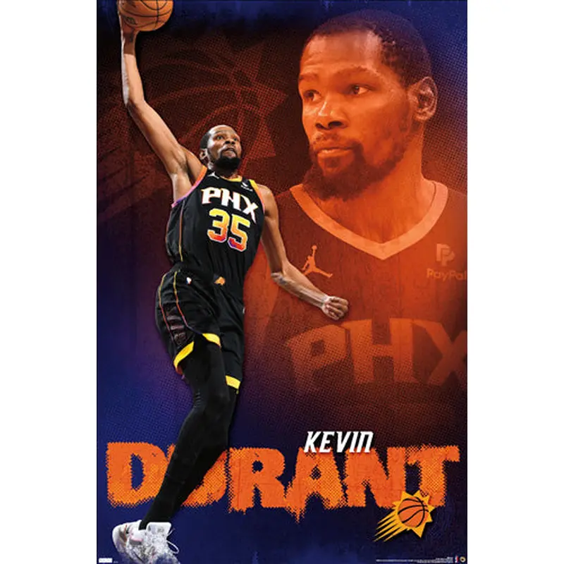 Kevin Durant "On Fire" Phoenix Suns NBA Basketball Poster - Costacos Sports 2024