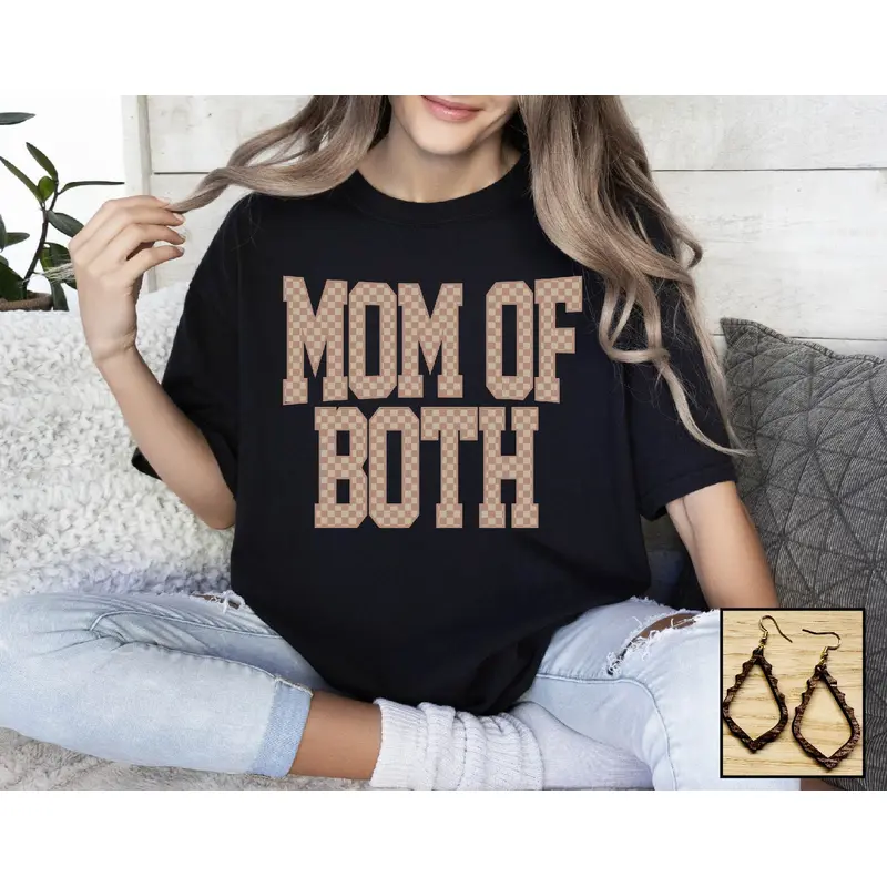 Mom of Both- Checkered