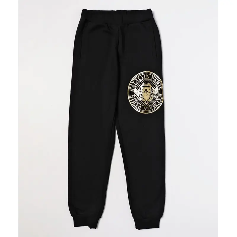 BALMAIN SWEATPANTS W/ COIN LOGO BLK BT6P60 930OR