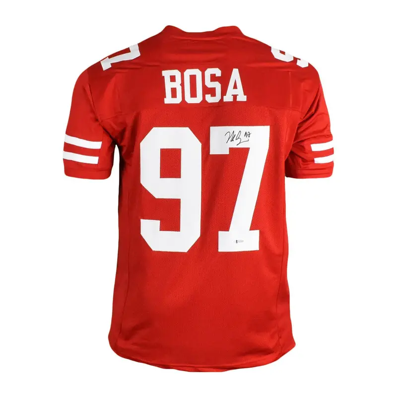 Nick Bosa Autographed San Francisco (Red #97) Custom Jersey - Beckett
