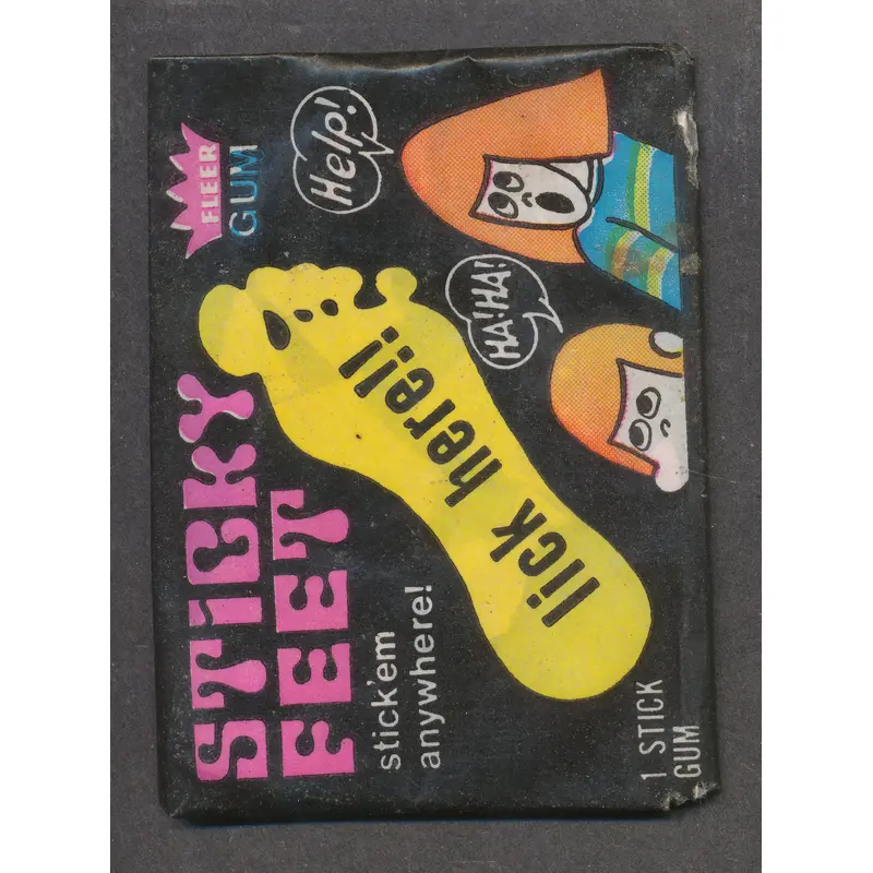 1970s Fleer Sticky Feet Unopened Wax Pack