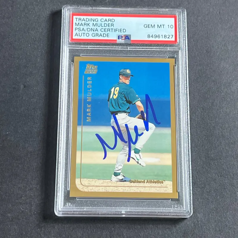 1999 Topps Traded #T8 Mark Mulder Signed Card PSA Slabbed Auto 10 A's