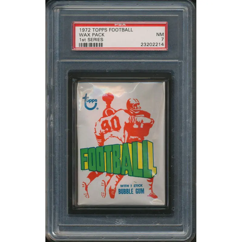1972 Topps Football Unopened Series 1 Wax Pack PSA 7