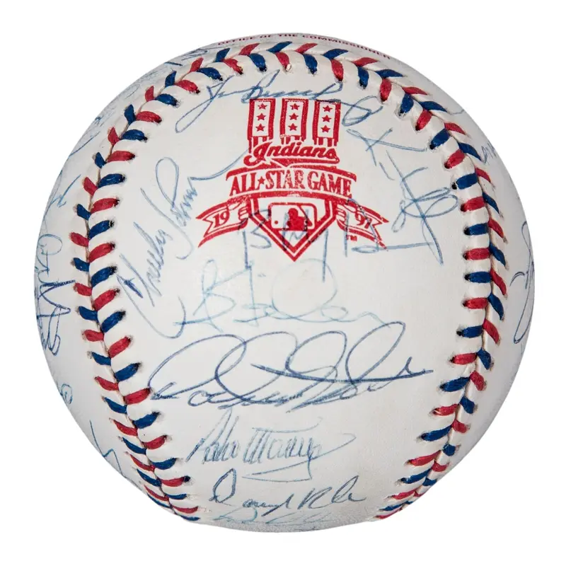 1997 All Star Game Signed Baseball 37 Sigs! Bonds Chipper Jones Gwynn PSA DNA