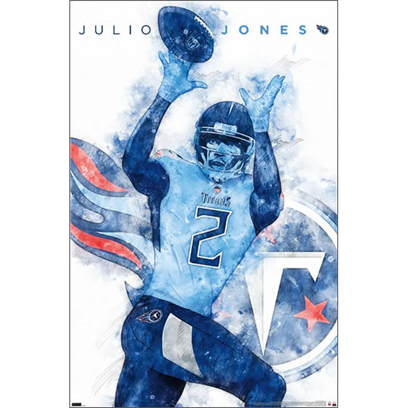 Julio Jones "Touchdown!" Tennessee Titans NFL Football Action POSTER - Costacos Sports