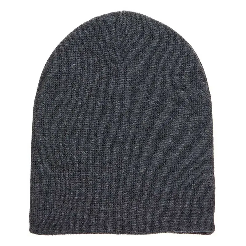 Yupoong Short Beanie - Charcoal