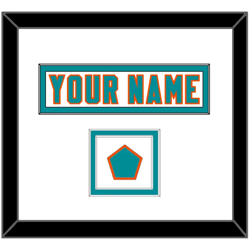 Miami Nameplate & Jersey Logo Patch - White Jersey - Double Mat 1