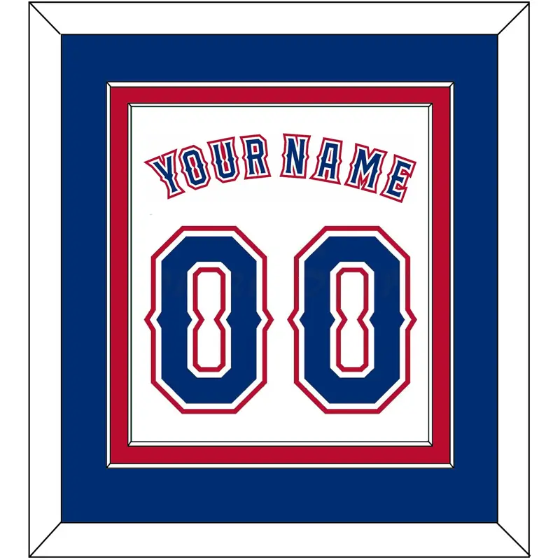 Texas Name & Number - Home White (2016-2019) - Double Mat 3