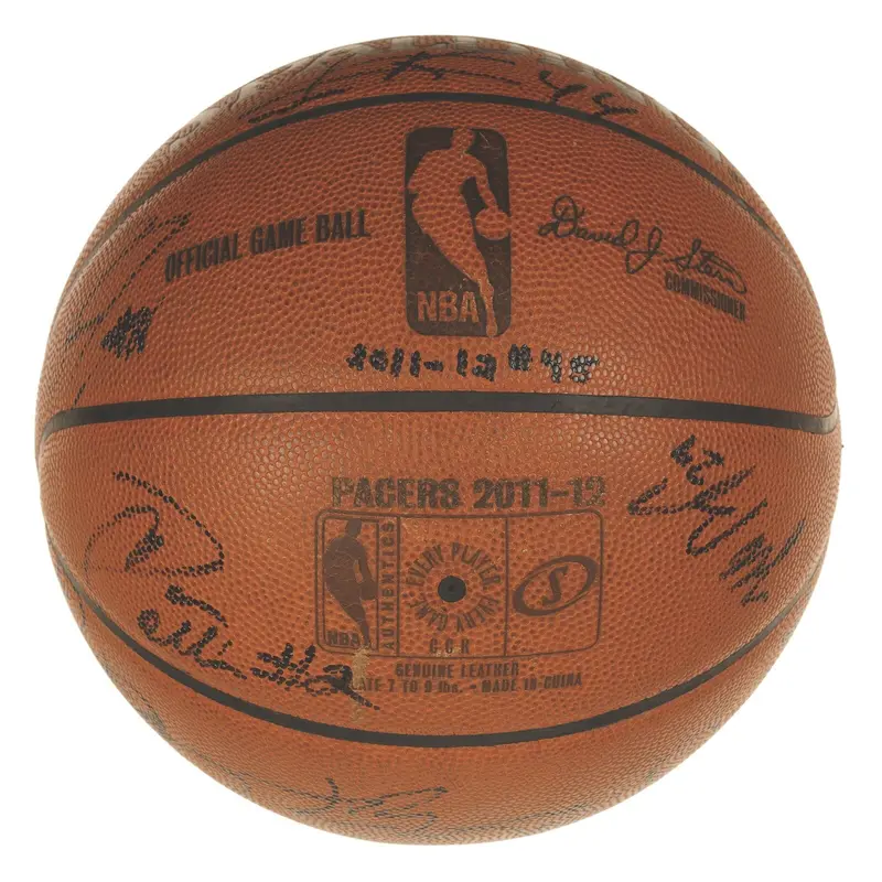 2011-2012 Indiana Pacers Team-Signed Game Used Basketball Paul George JSA COA