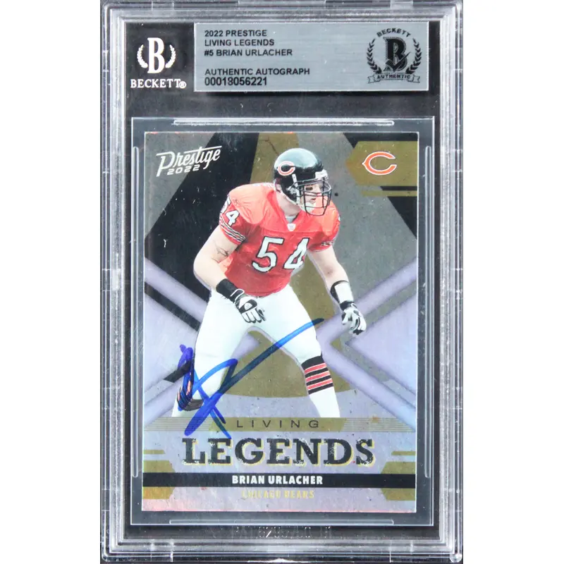 Bears Brian Urlacher Signed 2022 Prestige Living Legends #5 Card BAS Slabbed