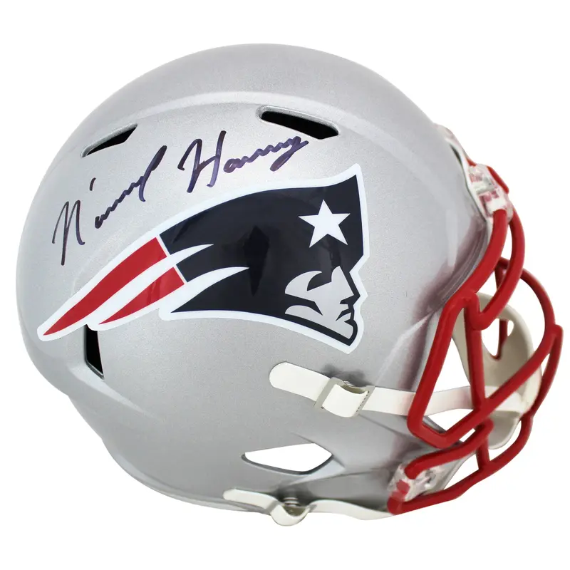 Patriots N'Keal Harry Authentic Signed Full Size Speed Rep Helmet BAS Witnessed