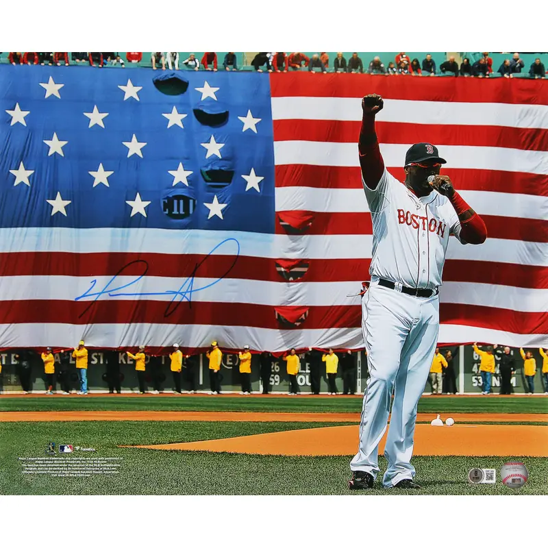 Red Sox David Ortiz Authentic Signed 16x20 Horizontal Photo BAS Witnessed