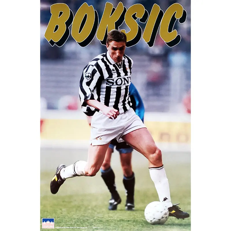 Alen Boksic "Superstar" Juventus FC Football Soccer Action Poster - Starline 1997