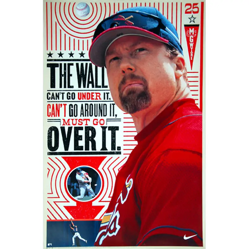 Mark McGwire "The Wall" St. Louis Cardinals MLB Baseball Poster - Nike Inc. 2000
