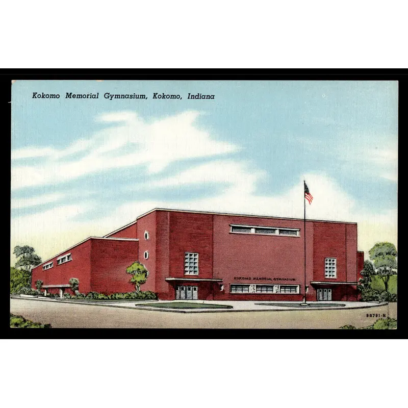 Vintage Kokomo, Indiana Gymnasium Postcard