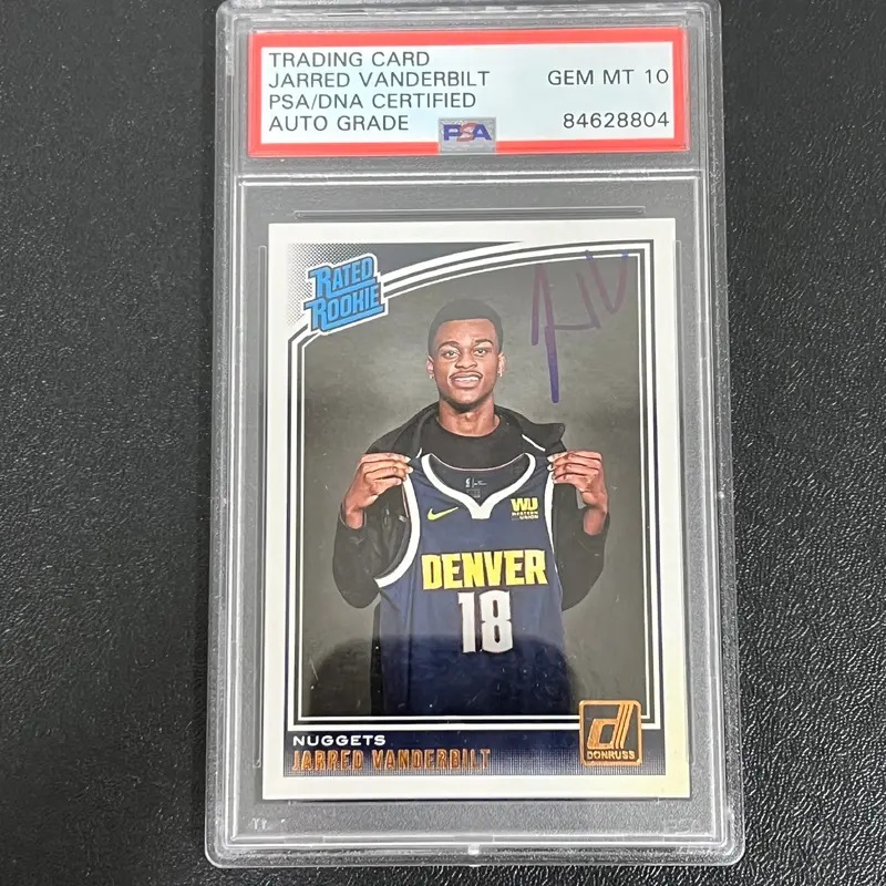 2018-19 Panini Prizm #42 Jarred Vanderbilt Signed AUTO 10 PSA Slabbed RC Nuggets