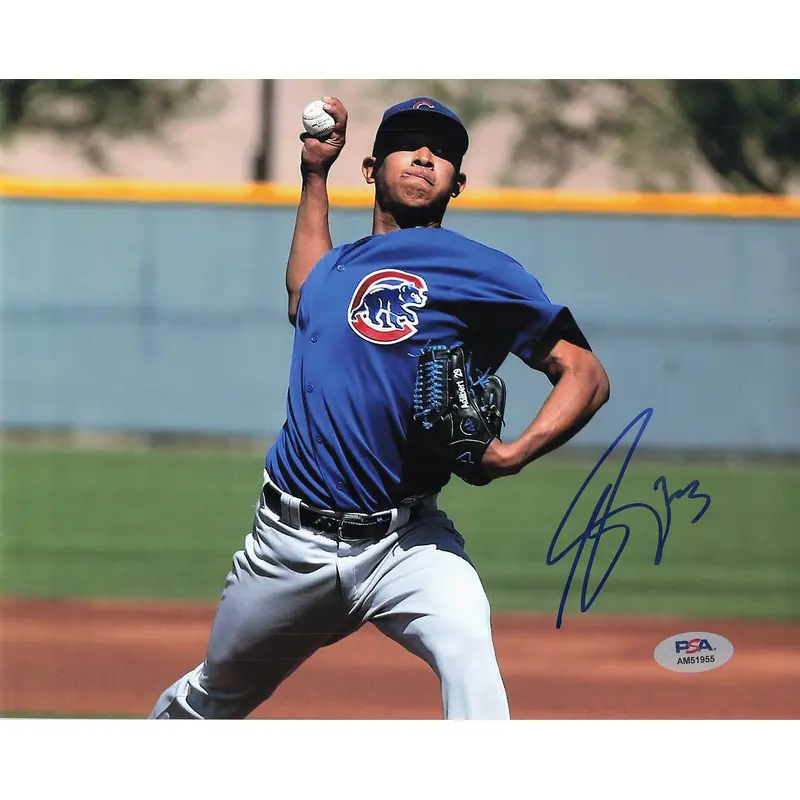 ADBERT ALZOLAY signed 8x10 photo PSA/DNA Chicago Cubs Autographed
