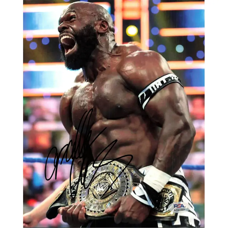 Apollo Crews signed 8x10 photo PSA/DNA Autographed WWE