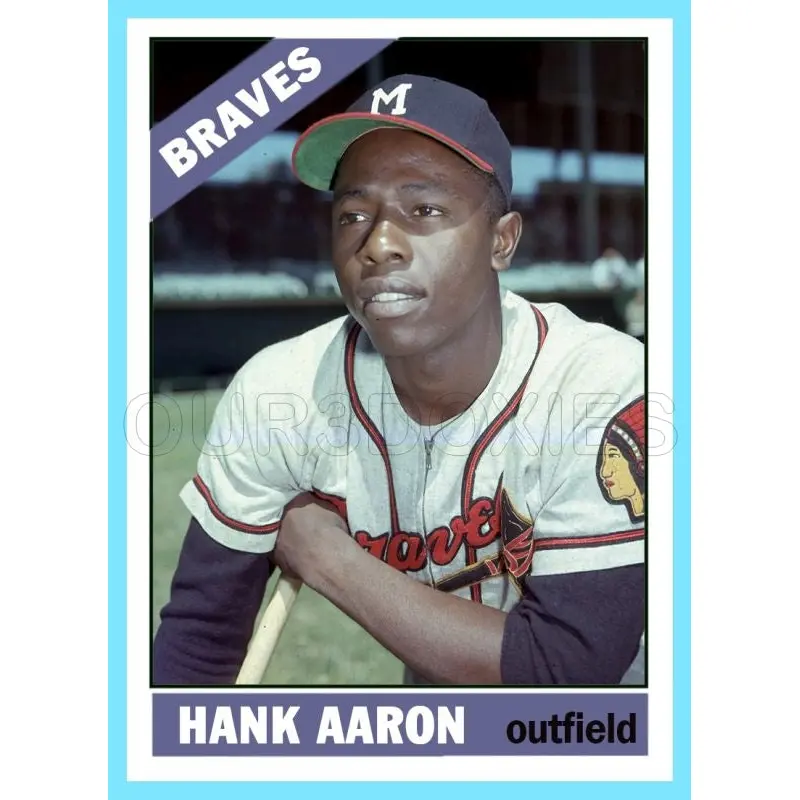Hank Aaron 1966 Topps Custom Card - 4437