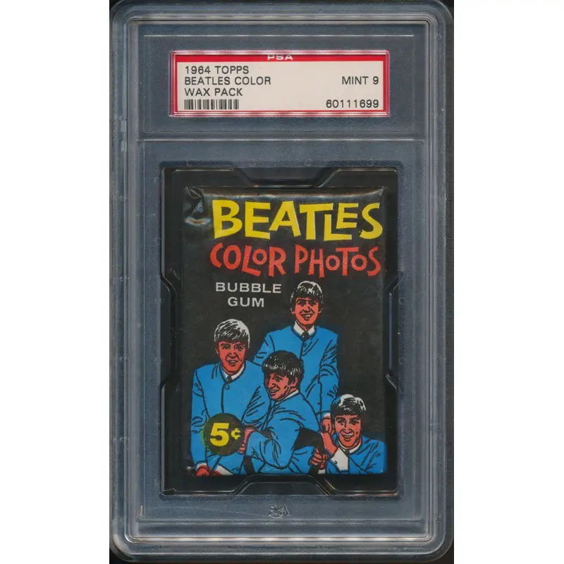 1964 Topps Beatles Color Unopened Wax Pack PSA 9