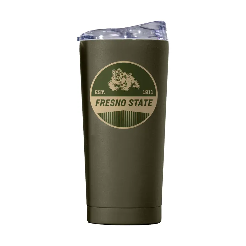 Fresno State 20oz Olive Badge Powder Coat Tumbler