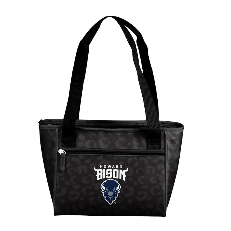 Howard University Leopard Print 16 Can Cooler Tote