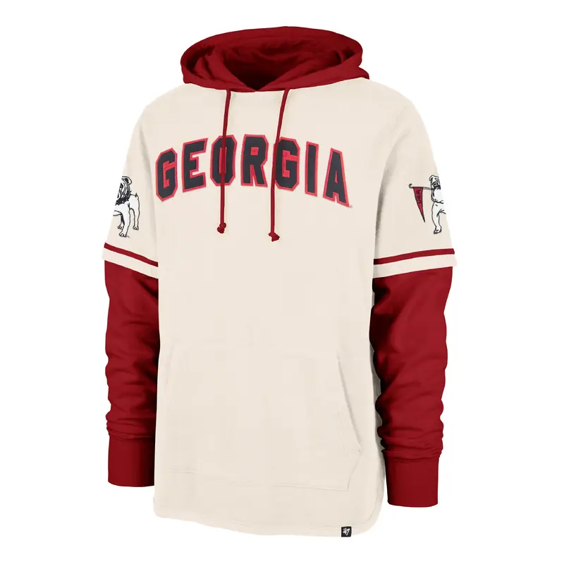 GEORGIA BULLDOGS VINTAGE TRIFECTA '47 SHORTSTOP PULLOVER HOOD