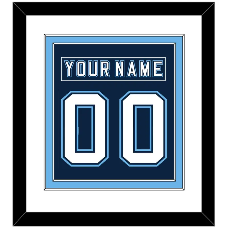 Maine Nameplate & Number (Back) Combined - Road Navy Blue - Double Mat 1
