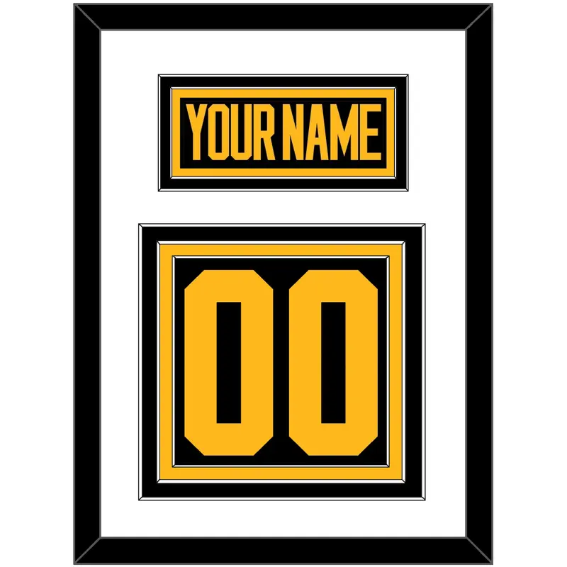 Pittsburgh Nameplate & Number (Back) - 2019 Stadium Series Black - Triple Mat 1