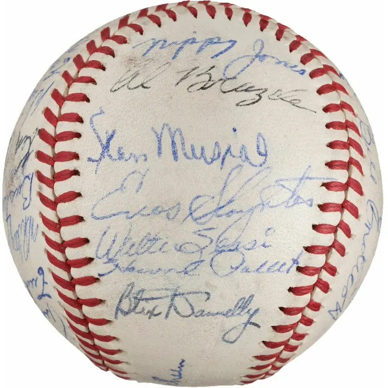 Beautiful 1946 St. Louis Cardinals World Series Champs Team Signed Baseball PSA