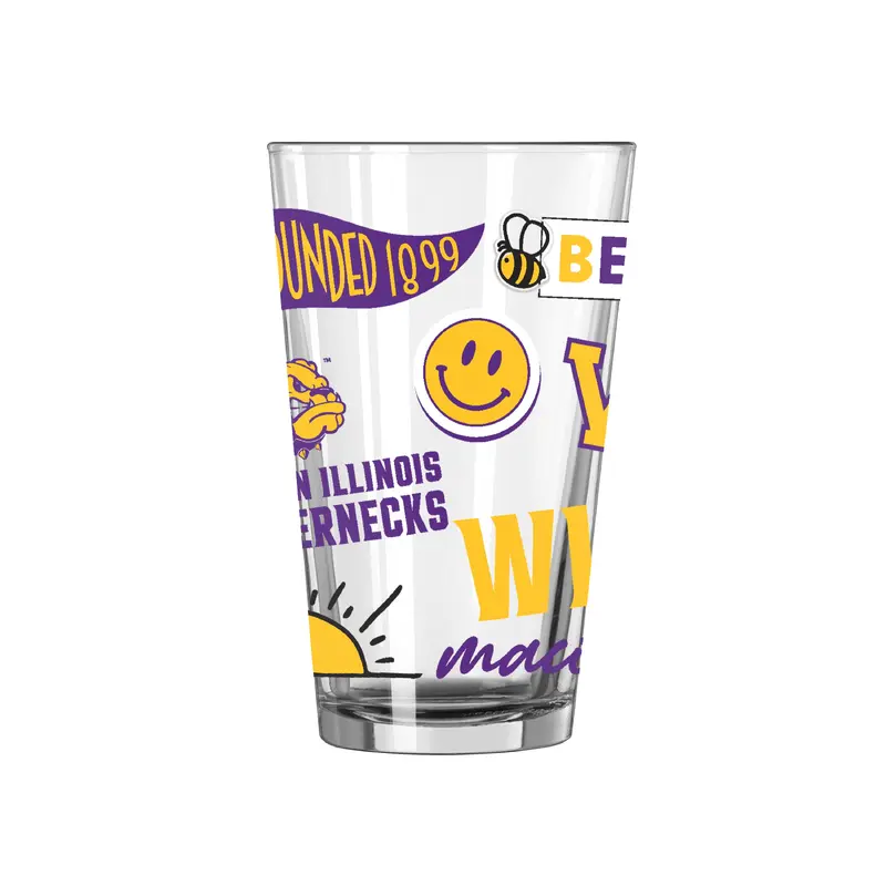 Western Illinois 16oz Native Pint Glass