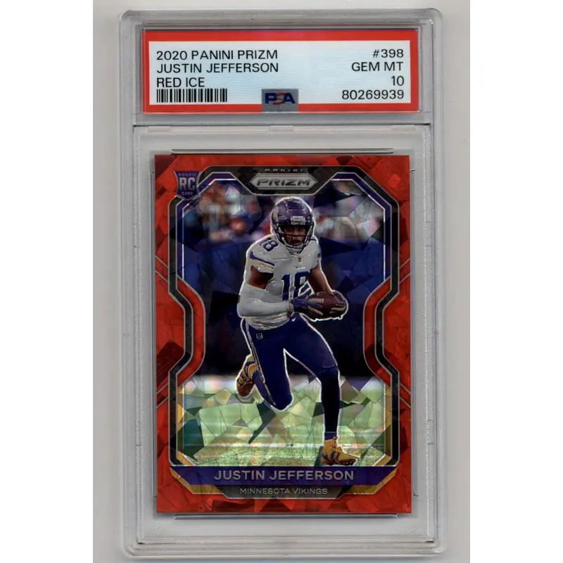 Justin Jefferson 2020 Prizm Rec Ice #398 PSA 10 Gem Mint