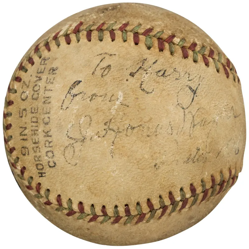 Honus Wagner Signed 1930's Baseball PSA DNA COA