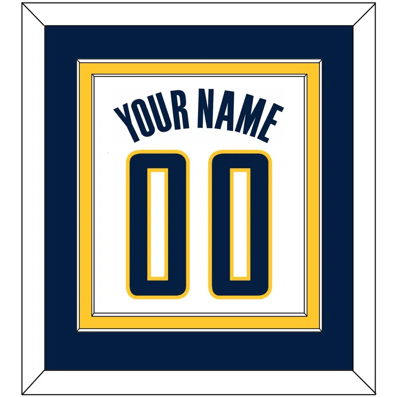 Indiana Name & Number - Home White (2006-2017) - Double Mat 3